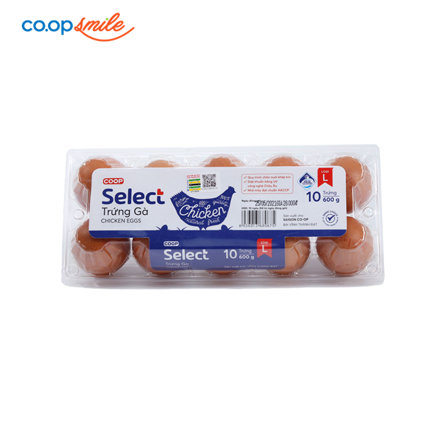 Trứng gà CoopSelect size L 10 trứng BH