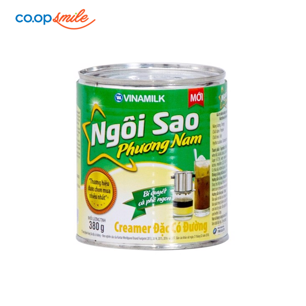 Cream đặc có đường Ngôi Sao Phương Nam xanh lá hộp thiếc 380g