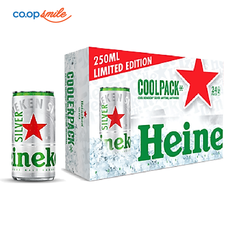 Bia Ken Silver CoolPack 24x250ml