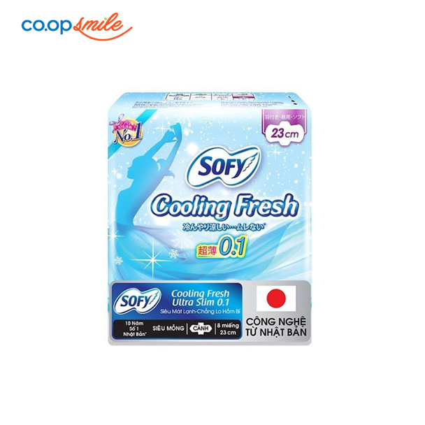 Băng vệ sinh Sofy Coolfresh slim 23cm cánh 8 miếng