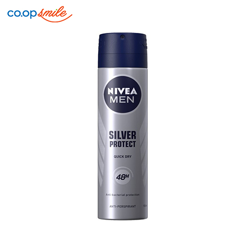 Xịt khử mùi nam NIVEA phân tử bạc 150ml