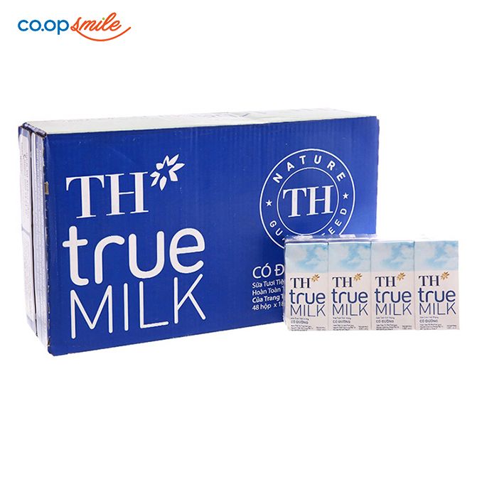 Sữa tươi tiệt trùng TH có đường thùng 48x180ml