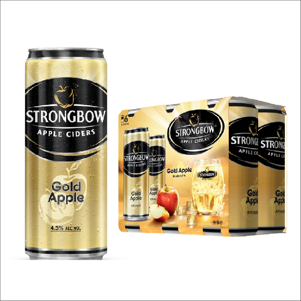 Nước táo StrongBow Gold lon lốc 6x330ml