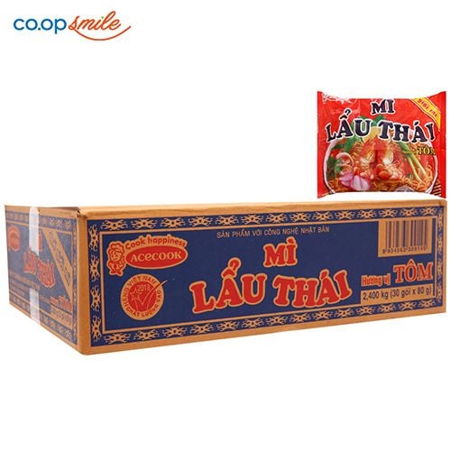 Mì Thế Giới Mì lẩu thái tôm thùng 30x81g