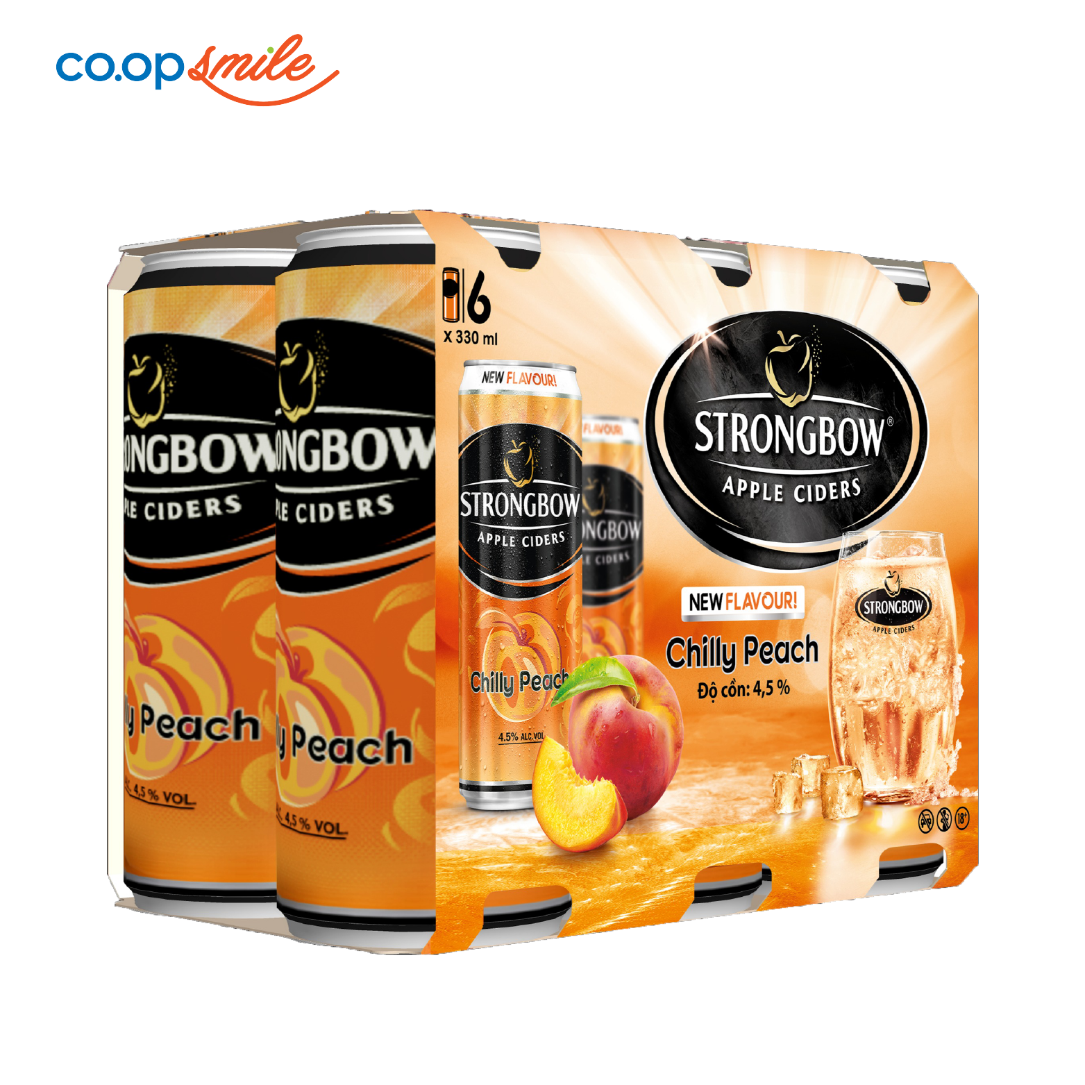 Nước táo Strongbow Peach lốc 6x330ml