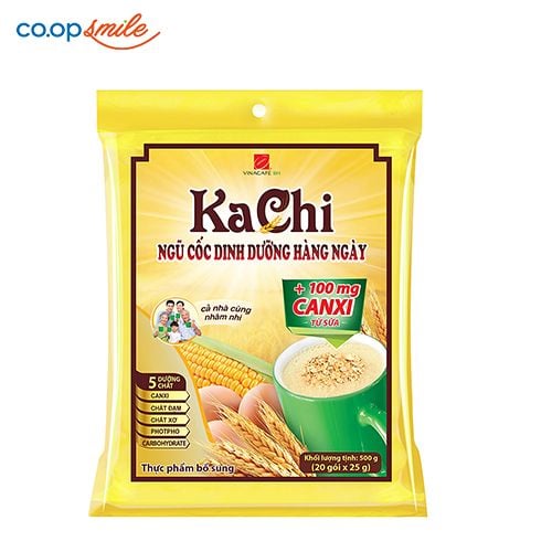 Bột ngũ cốc Kachi Canxi Vinacafe gói 20x25g