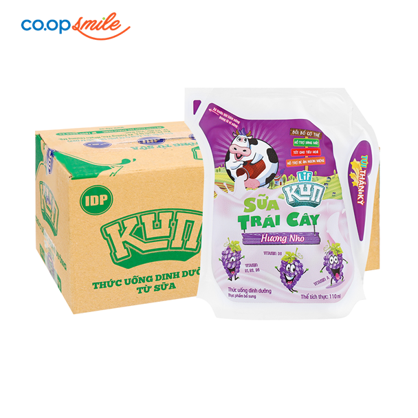 Sữa trái cây LIFKUN nho thùng 24x110ml
