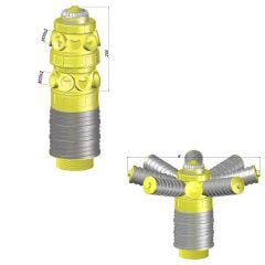 Bộ chia lõi lọc dùng cho thiết bị lọc, mã: MSK8F-0.2-3”NPT-228