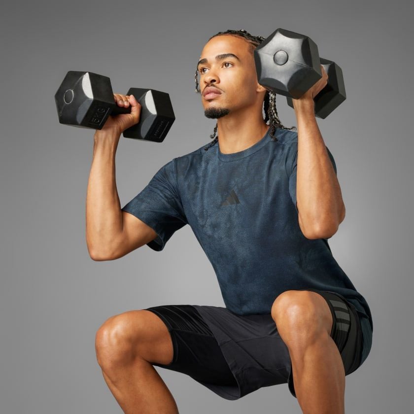  Áo Phông - Áo thun Tập Luyện Nam ADIDAS Power Aop Tee JP3340 