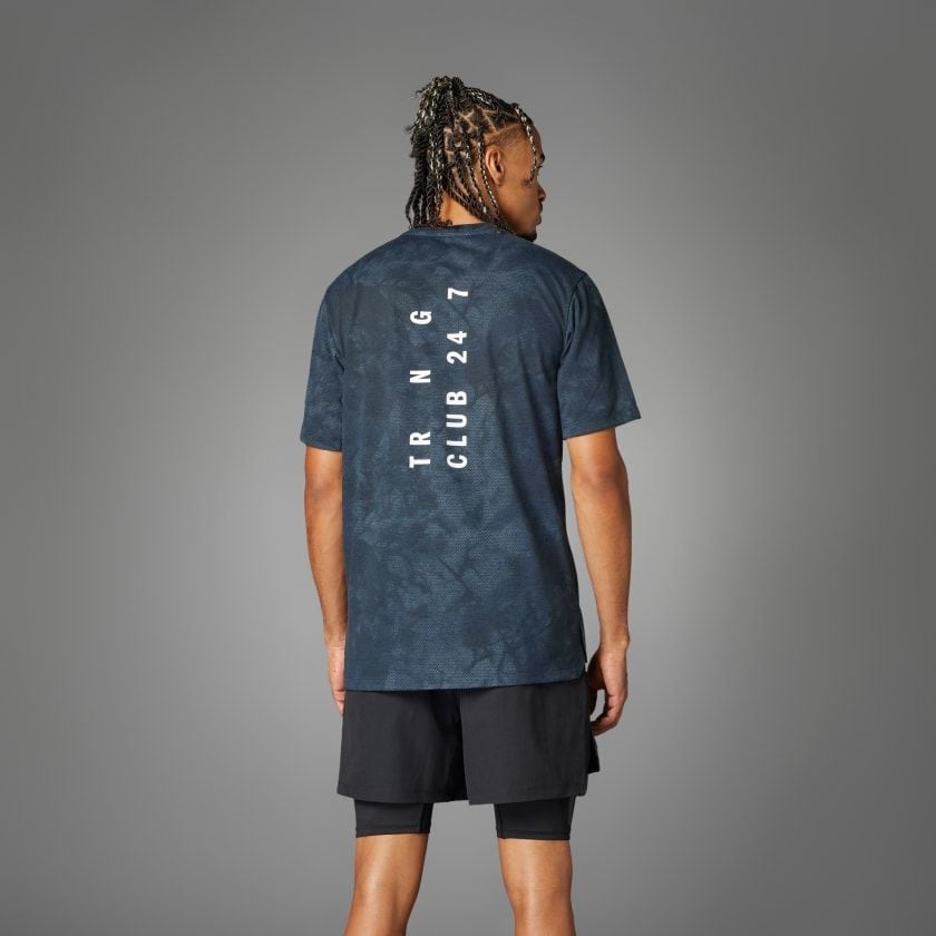  Áo Phông - Áo thun Tập Luyện Nam ADIDAS Power Aop Tee JP3340 