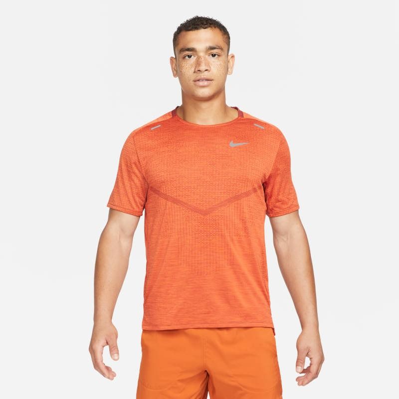  Áo Phông - Áo thun Chạy Nam NIKE Nike Dri-Fit Short-Sleeve Mens Running T-Shirt -Orange CZ9047-670 