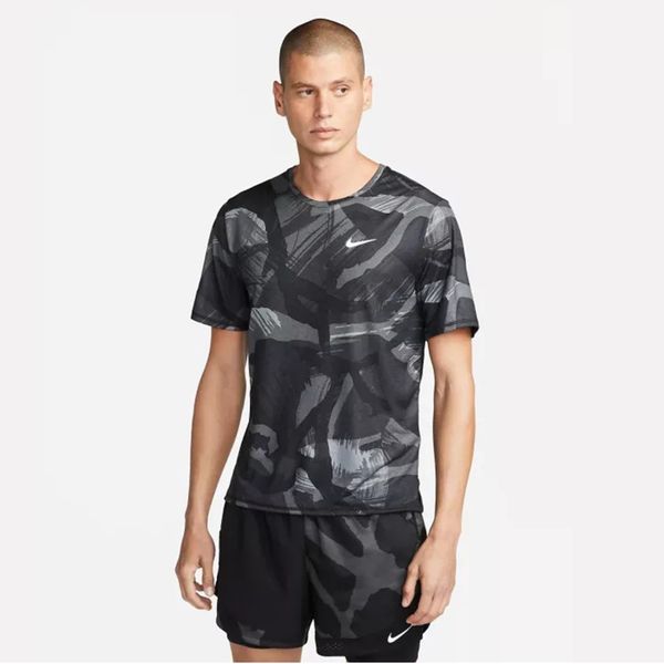  Áo Phông - Áo thun Chạy Nam NIKE As M Nk Df Miler Top Ss Camo DQ4737-010 