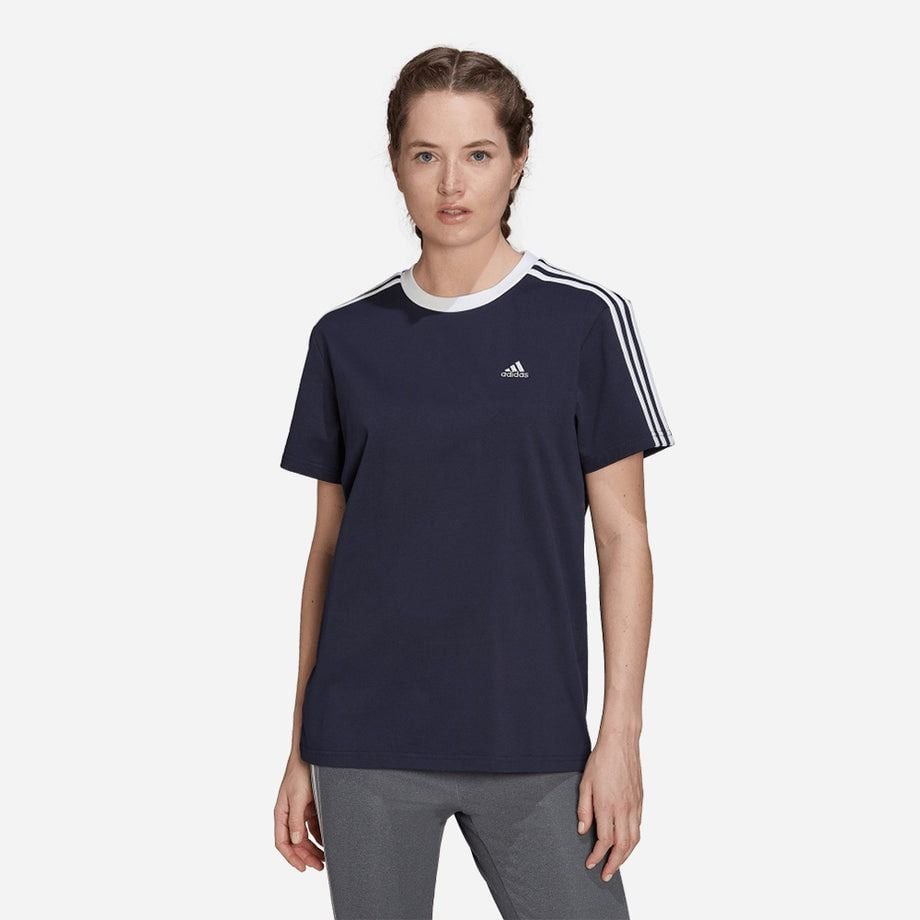  Áo Phông - Áo thun Thể Thao Nữ ADIDAS Essentials 3-Stripes Tee HC0105 