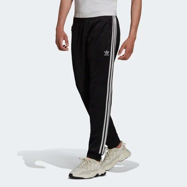 Adidas Originals Snap Pants Black, Mens, Tracksuit, Poppers, Retro