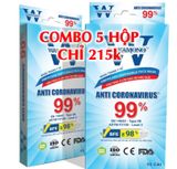  Combo 5/10 Hộp Khẩu Trang Y Tế  Diệt Virus Covid 99% WAKAMONO (Hộp 10 cái) 