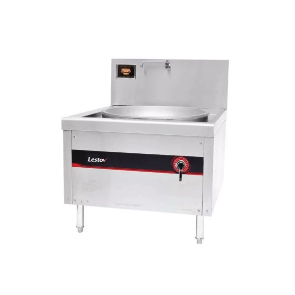 LESTOV Induction Large Iron Wok Cooker Single Freestanding