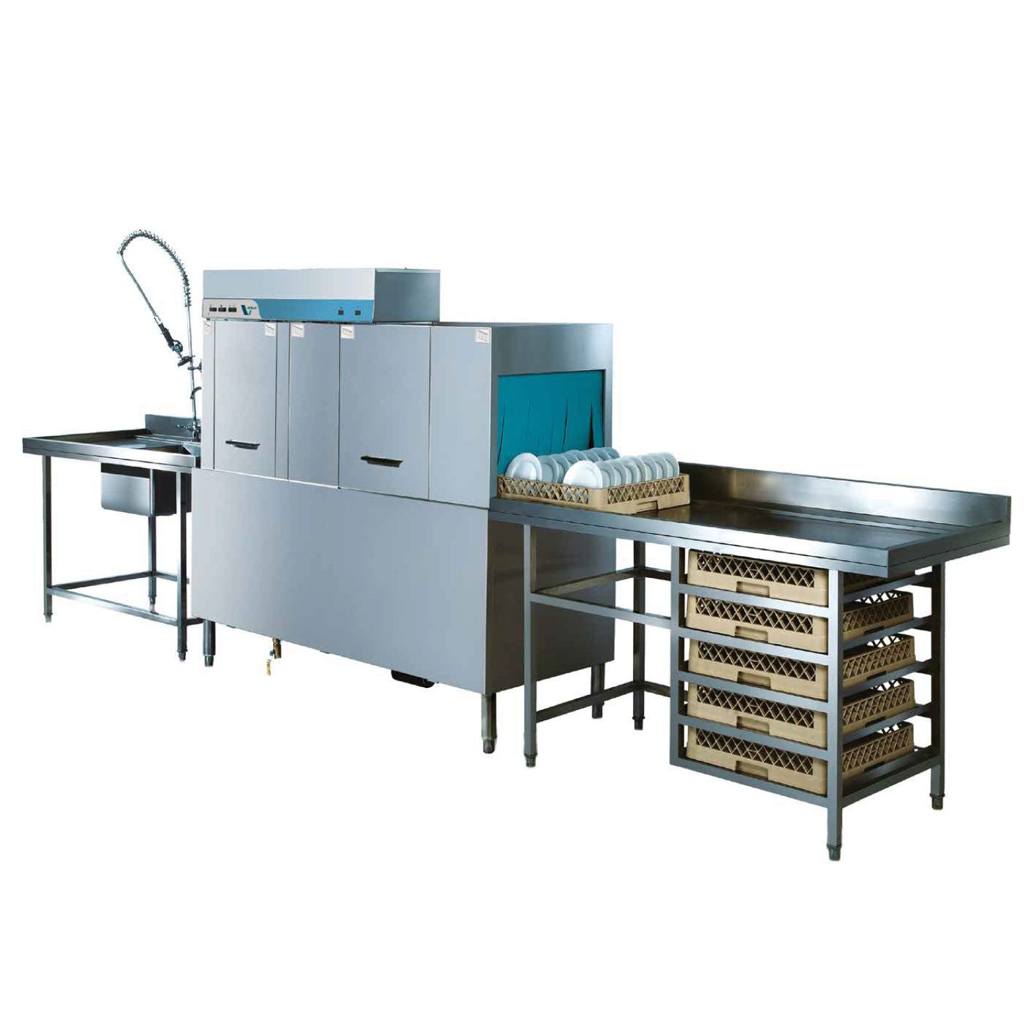 One Tank Rack Dishwashers Type R1E (200 Rack/Hour + Dryer) VEETSAN