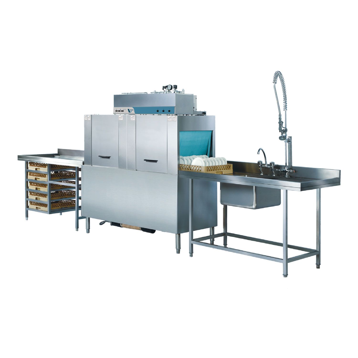 Two Tank Rack Dishwashers Type R2E (250 Rack/Hour) VEETSAN United