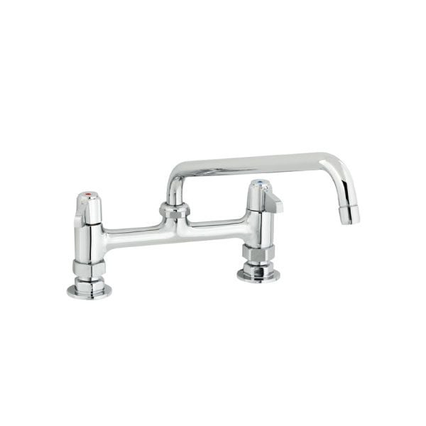 T&S Faucet 8" Center 12" Swing Nozzle (Cold-Hot)