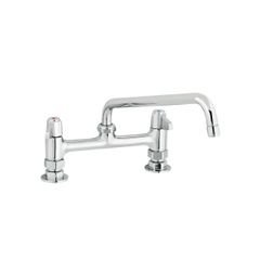 T&S Faucet 8" Center 12" Swing Nozzle (Cold-Hot)