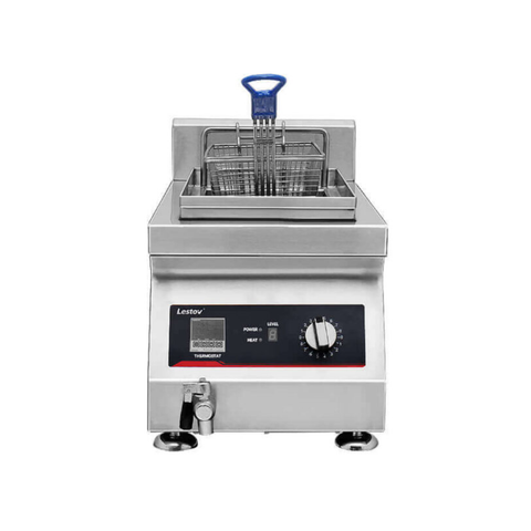 LESTOV Induction Deep Fryer Tabletop 1 Basket 10L (Cover)