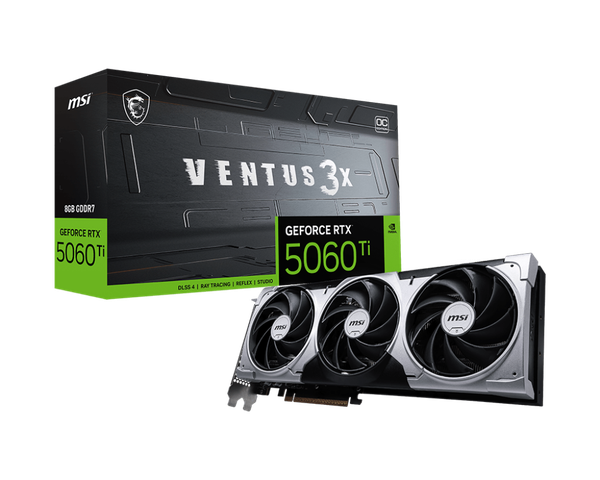 Card màn hình MSI GeForce RTX 5060Ti Ventus 3X OC 16GB GDDR7