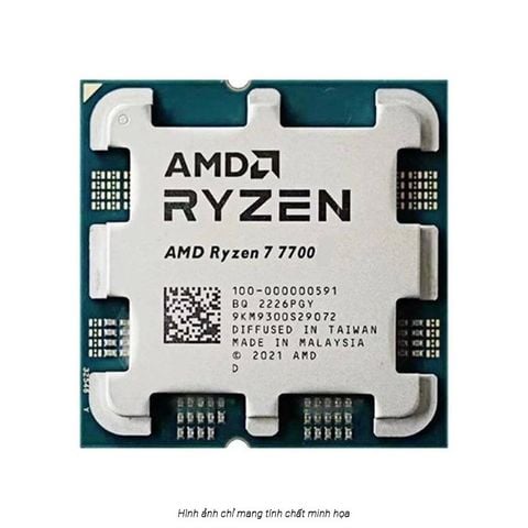 Chip xử lý AMD Ryzen 7 7700 / 3.8GHz Boost 5.3GHz / 8 nhân 16 luồng / 40MB / AM5 Tray
