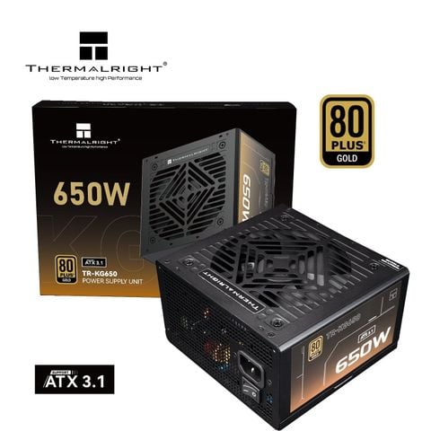 Nguồn máy tính THERMALRIGHT TR-KG650 650W 80 Plus Gold Đen/Black