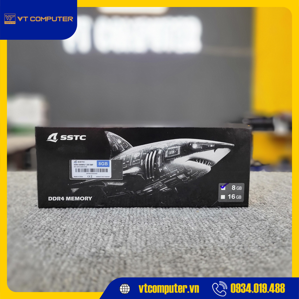 RAM SSTC Tản Nhiệt 8GB (1x8GB) 3200Mhz DDR4 Black