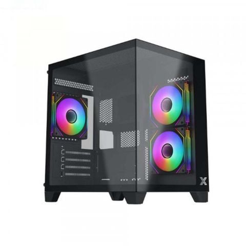 Vỏ case XIGMATEK AQUA M NANO 3F MATX Đen/Black ( Sẵn 3 Fan RGB )