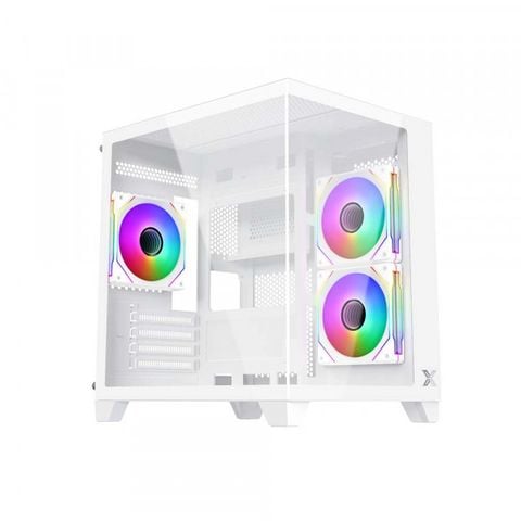 Vỏ case XIGMATEK AQUA M NANO 3F MATX Trắng/White ( Sẵn 3 Fan RGB )