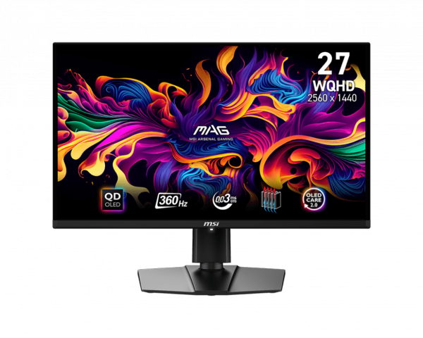 Màn Hình MSI MAG 271QPX QD-OLED 26.5 Inch WQHD QD-OLED 360Hz 0.03ms
