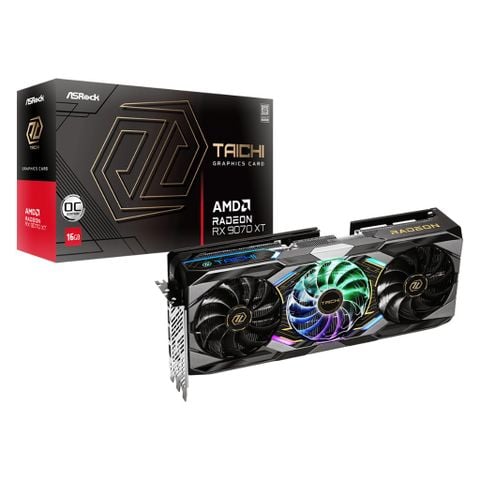 Card màn hình Asrock AMD Radeon RX 9070 XT TC Taichi OC 16GB