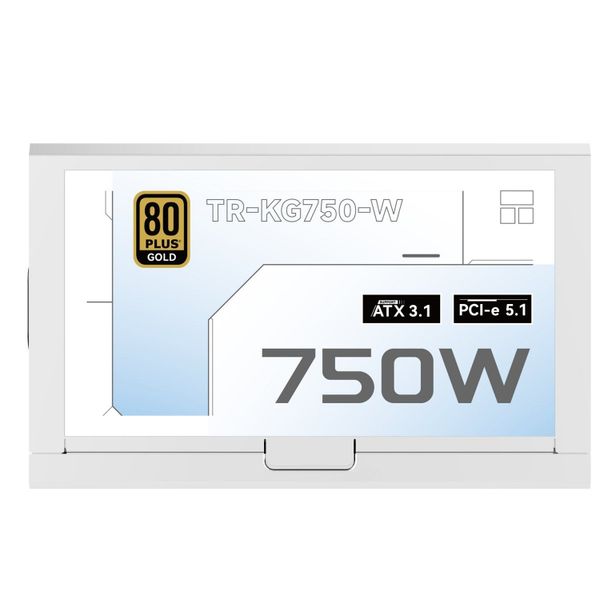 Nguồn máy tính THERMALRIGHT TR-KG750 750W 80 Plus Gold Trắng/White