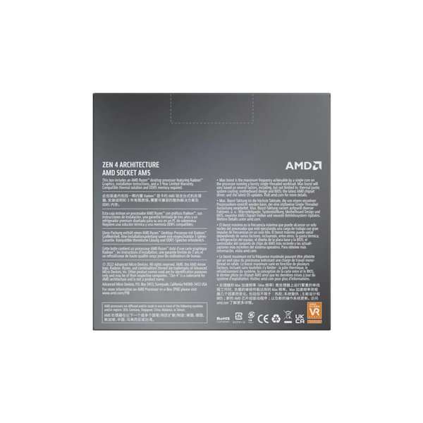 Chip xử lý CPU AMD Ryzen 7 7700X (4.5 GHz Upto 5.4GHz / 40MB / 8 Cores, 16 Threads / 105W / Socket AM5) - Box Chính Hãng