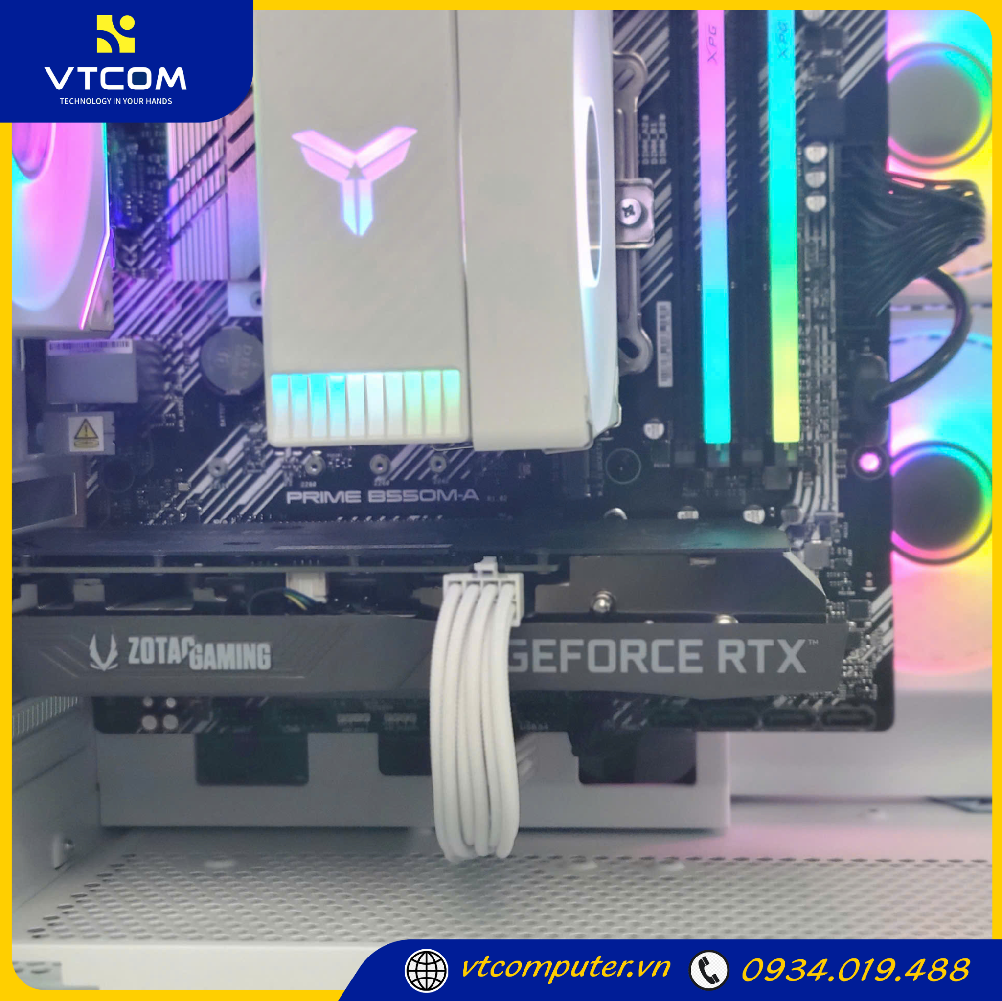 PC VTCOM x AQUA x TWIN ( Ryzen 7 5700X3D / 16GB / 256GB