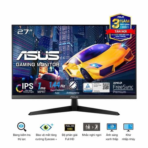 MÀN HÌNH PHẲNG ASUS VY279HGE 27'' FHD IPS 144Hz 1Ms