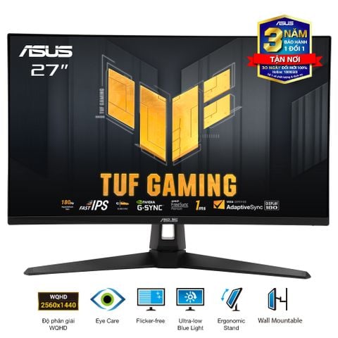 Màn hình phẳng ASUS TUF GAMING VG27AQ3A 27'' 2K IPS 180Hz 1Ms chuyên game