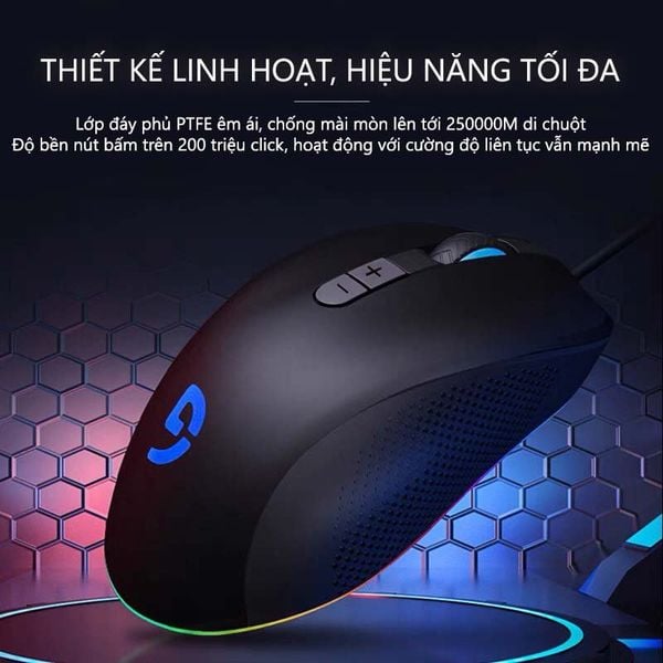 Chuột có dây Fuhlen G80 Đen/Black