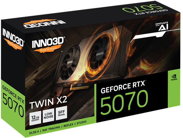 Card màn hình INNO3D GeForce RTX 5070 Twin X2 OC 12GB GDDR7