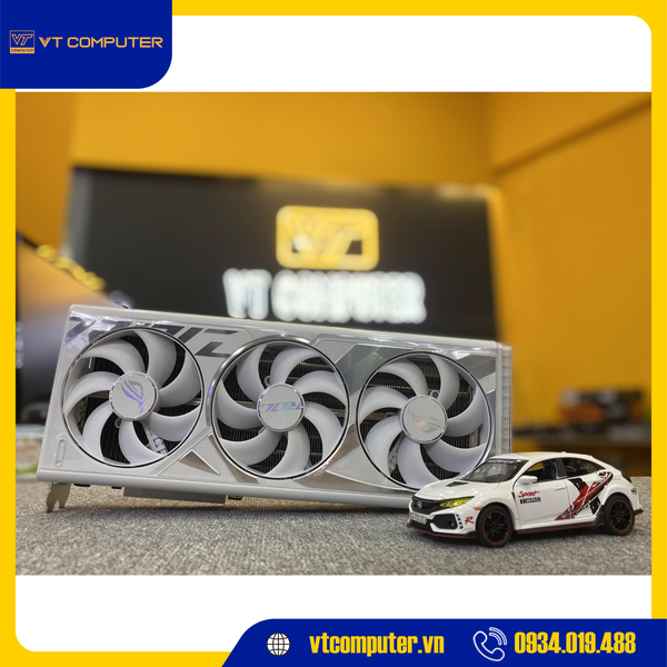 Card màn hình ASUS ROG Strix GeForce RTX 4090 OC White Edition 24GB (ROG-STRIX-RTX4090-O24G-WHITE)