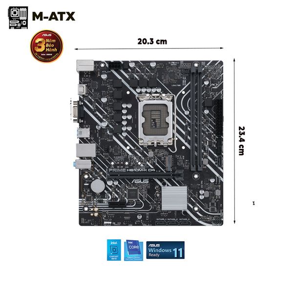 Bo mạch chủ ASUS H610M PRIME MK-SI (NO-BOX)