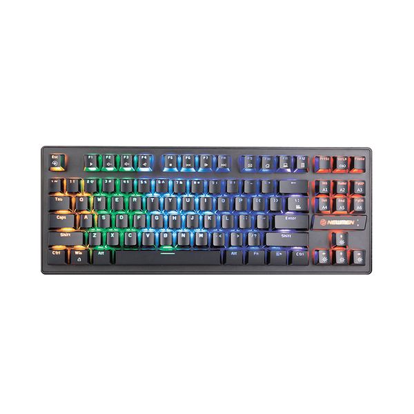 BÀN PHÍM CƠ CÓ DÂY GAMING NEWMEN GE87R BLUE SWICH LED RGB NEW