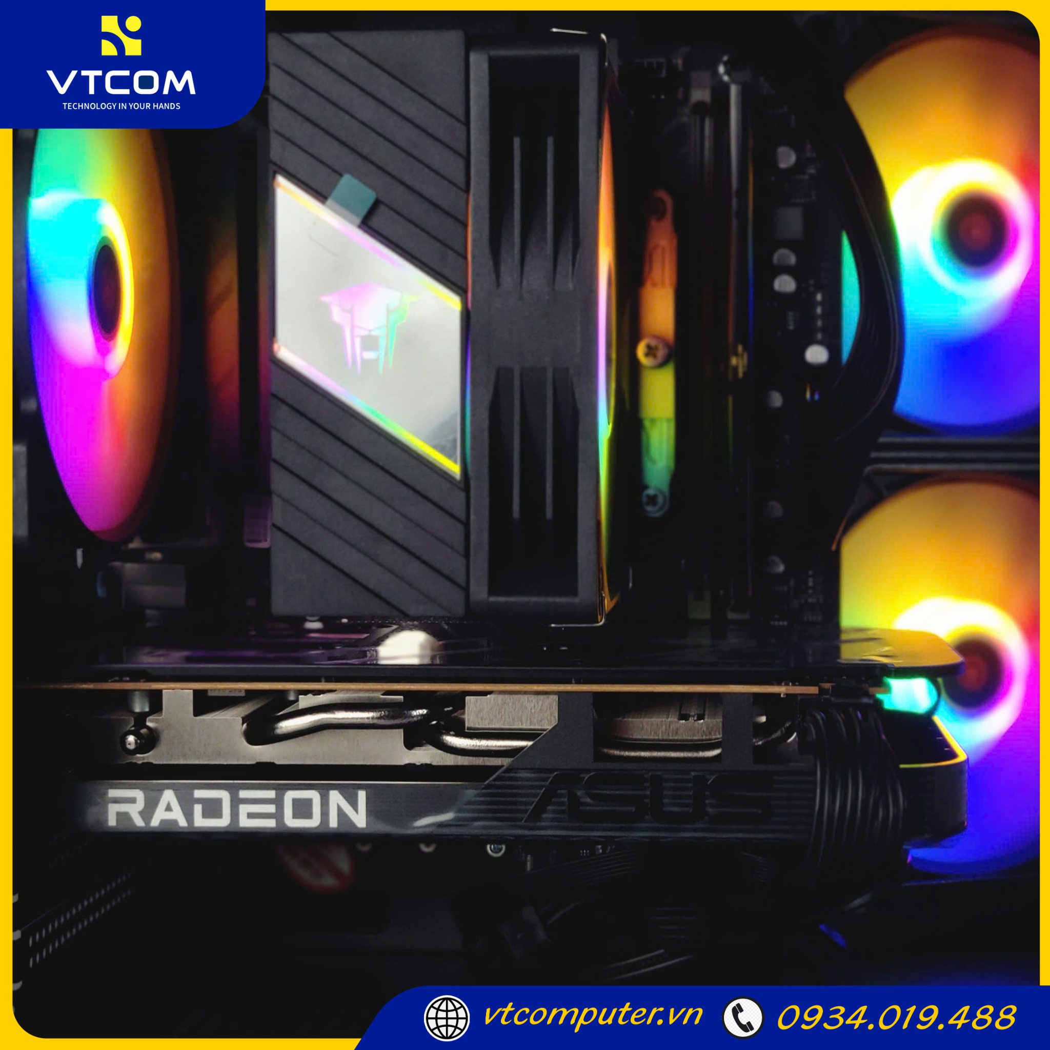 PC VTCOM x NANO x DUAL ( i5 13400F / 16GB / 256GB / RX 6600