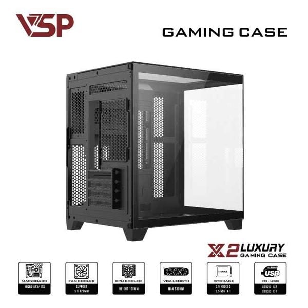 Vỏ Case VSP X2 LUXURY Đen/Black