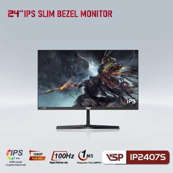 Màn hình phẳng VSP IP2407S  FHD 100Hz Đen