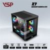 Vỏ Case VSP X7 AQUANAUT GAMING Đen/Black | Micro ATX (No FAN)