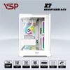 Vỏ Case VSP X7 AQUANAUT GAMING Trắng/White | Micro ATX (No FAN)