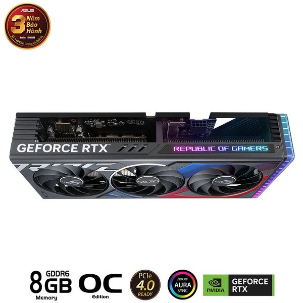 Card màn hình ASUS ROG Strix GeForce RTX 4060 OC 3 Fan Đen/Black