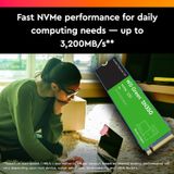 Ổ cứng SSD WESTERN GREEN SN350 2TB M.2 NVMe Gen 3 (WDS200T3G0C)